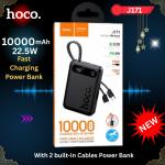 HOCO 10000 mAh 22.5W Fast Charging with 2 Built in Cable Power Bank - J171
