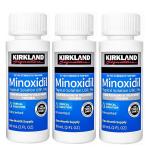Kirkland Minoxidil 5% Solution | Hair & Beard Growth Treatment for Men | FDA Approved – 3 Botol