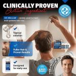 Kirkland Minoxidil 5% Solution | Hair & Beard Growth Treatment for Men | FDA Approved – 3 Botol