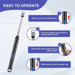 Modern Outdoor Portable Electric Kitchen Gas Lighter/Arc Lighter USB Rechargeable Long Lighter Windproof Candle Lighter Outdoor Plasma Flexible Neck (Multicolor)