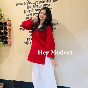 Nila Kurti and Salwar Set Red