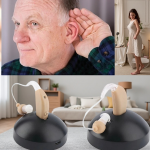 Rechargeable Mini Hearing Aids Sound Amplifier Wireless In Ear Hearing Device for Adults & Seniors with Storage Case