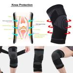 2Pcs Gray Color Knee Pads Braces Sports Support For Men Women