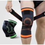 2pcs Orange Knee Pads Braces Sports Support For Men Women