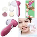 5 In 1 Mini Face Cleansing Spin Brush Skin Beauty Care Massager - Black Head Remover