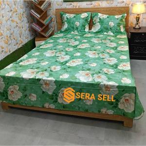 Luxury Towel Cotton Bedsheet King Size With Two Pillow Cover