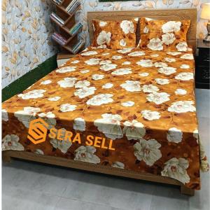 Luxury Towel Cotton Bedsheet King Size With Two Pillow Cover