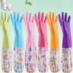 High Quality Silicone Kitchen Hand Gloves for Dish Washing - 1 Pair (2 pcs)