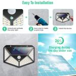 100/114 LED Solar Lamp Outdoor Waterproof Solar Powered spotlights PIR Motion Sensor Street Light for Garden Decoration 3 Modes