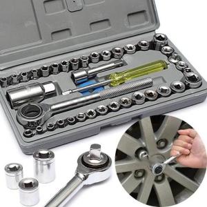 40 in 1 Pcs Tool Kit & Screwdriver and Socket Set Automobile & Bike Tool Box Set