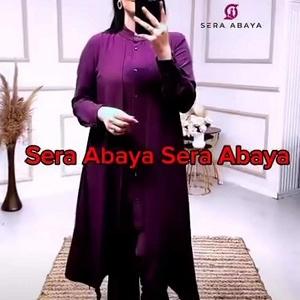 Sera Abaya Adjust Set And Pant - Purpel